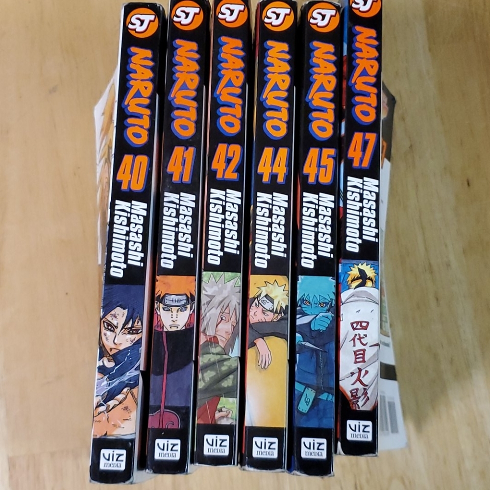 Naruto Books 40,41,42,44,45,47